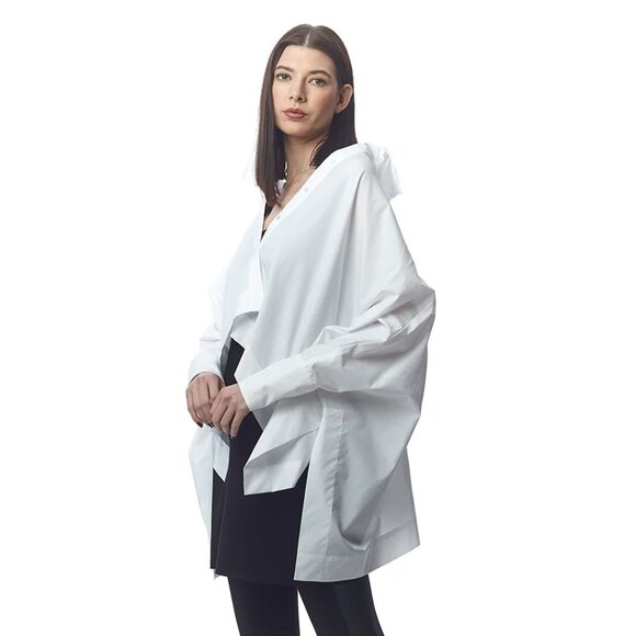 Lauren Bagliore Oversize White Shirt, size Small - Picture 8 of 10